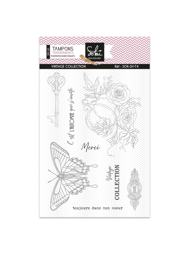 Vintage Collection - Collection "So' Vintage" - Tampon clear - Sokai