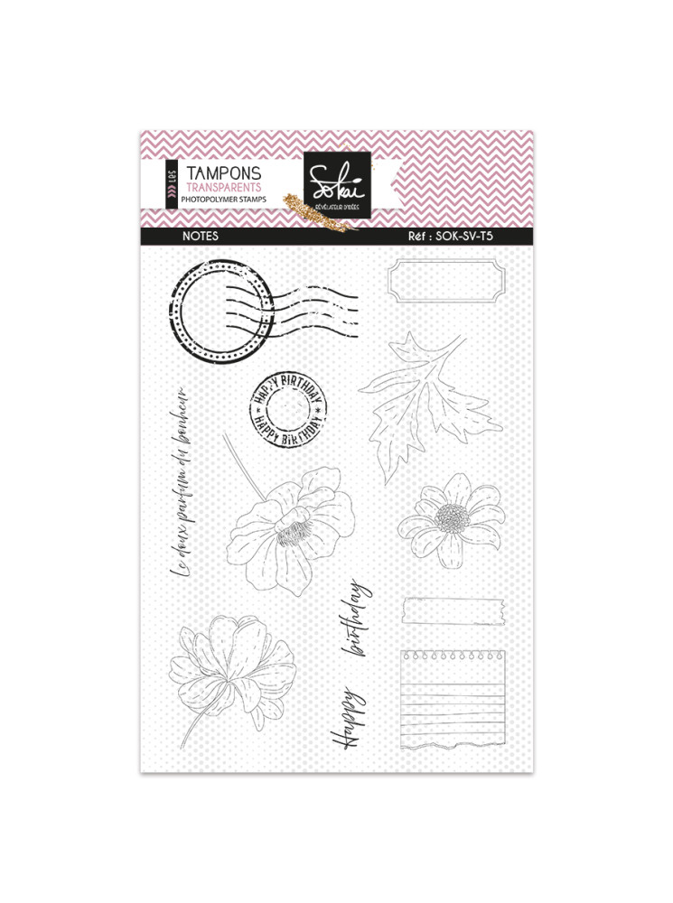 Notes - Collection "So' Vintage" - Tampon clear - Sokai