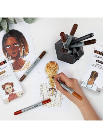 Set tons de cheveux 2 - Marqueurs à alcool - Copic Ciao