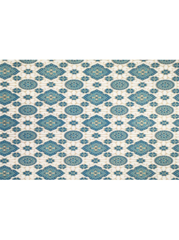 Papier Indien Fait Main - Carreau Ciment Bleu & Beige - Esprit Papier