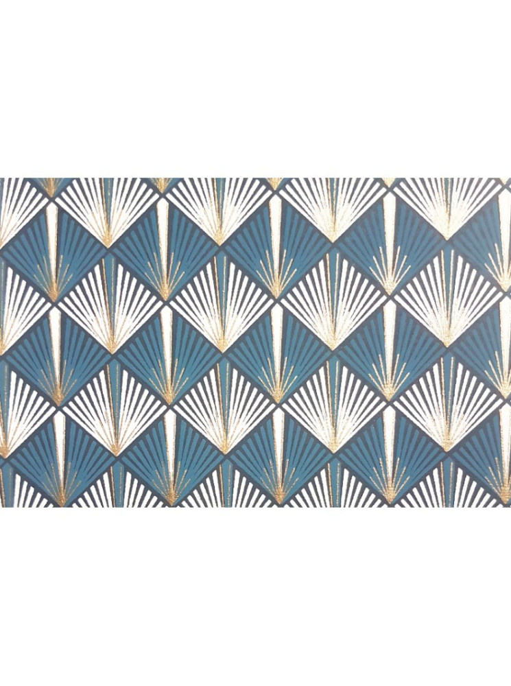 Papier Indien Fait Main - Fireworks bleu foncé, or & blanc - Esprit Papier