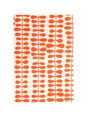 Papier Lokta Imprimés - Orange  - La Collection Népalaise - Artemio