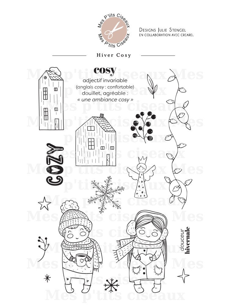 Hiver Cozy - Tampon clear - collection "Ambiance Cozy" - Mes P'tits Ciseaux