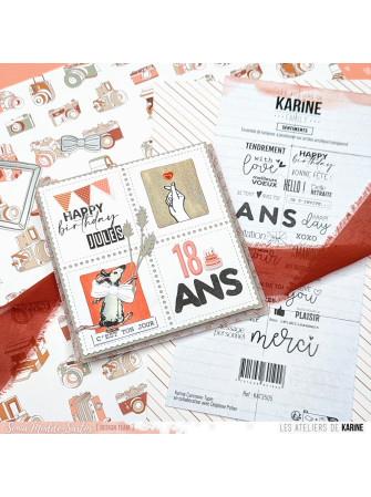 Bloc de timbres 2 - Dies - Collection "Carte Postale" - Les Ateliers de Karine