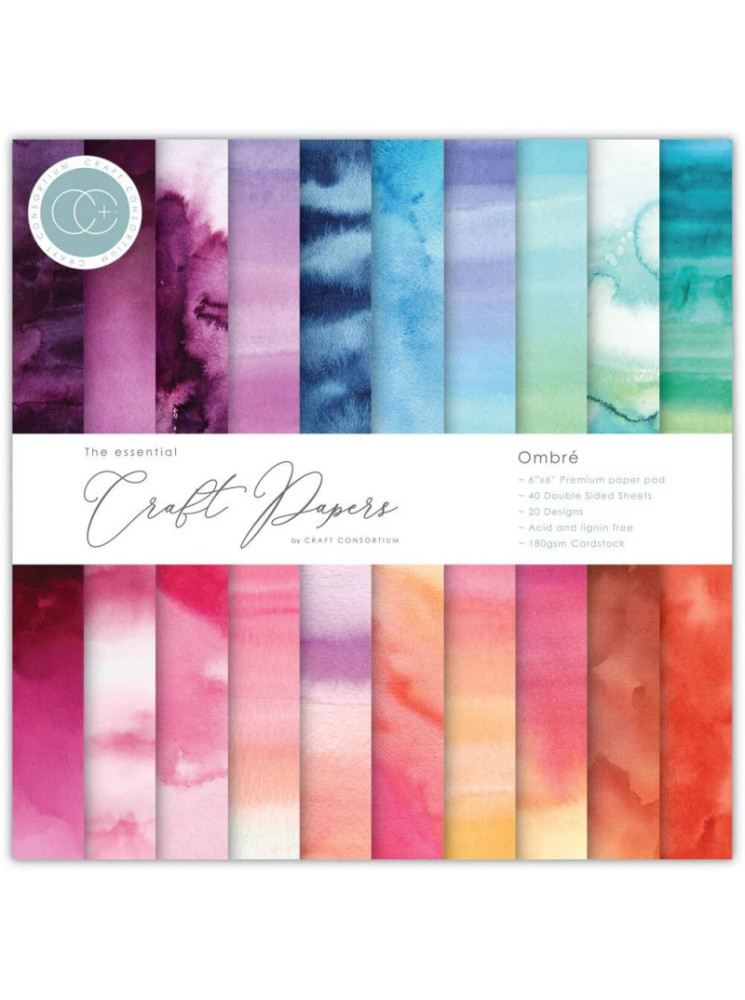 Ombré  - Collection "the essential" - Kit papiers 6" x 6" - Craft Consortium