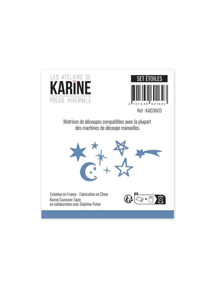 Etoiles - Dies - Collection "Poésie Hivernale" - Les Ateliers de Karine