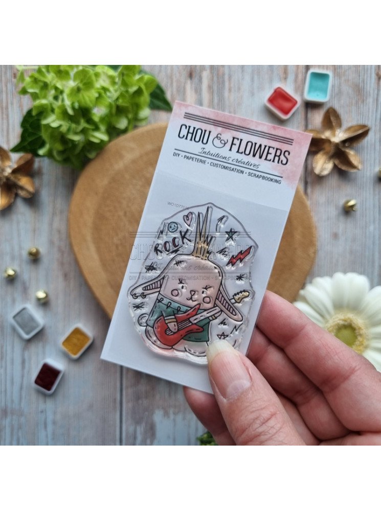 Tampon Clear - Doudou punk - Collection "It's always tea time" - Chou & Flowers