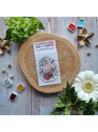 Tampon Clear - Doudou punk - Collection "It's always tea time" - Chou & Flowers