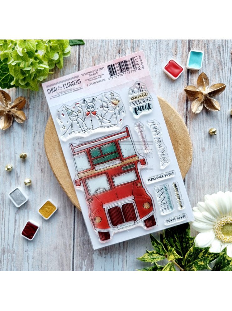 Tampon clear - Bus party - Collection "It's always tea time" - Chou & Flowers