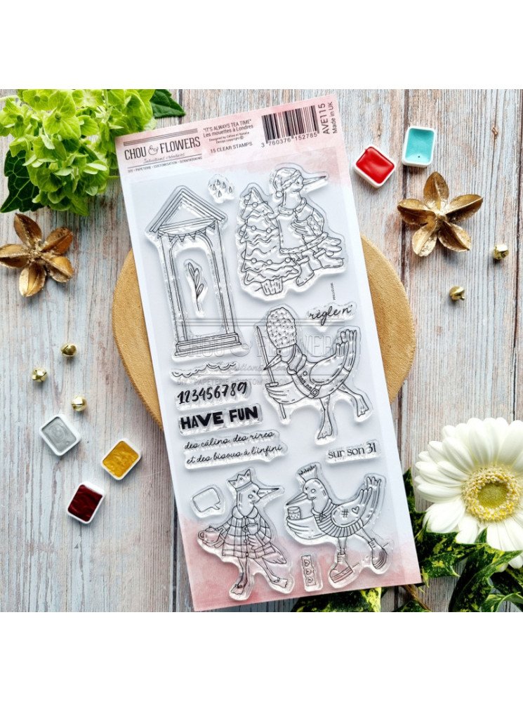 Tampon clear - Les mouettes à Londres - Collection "It's always tea time" - Chou & Flowers