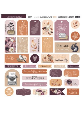 Pack papiers imprimés -  Collection "Carnet Nature" - Florilèges