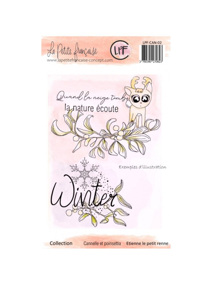 Etienne le petit renne - Tampon clear - collection "Cannelle et poinsettia" - La Petite Française
