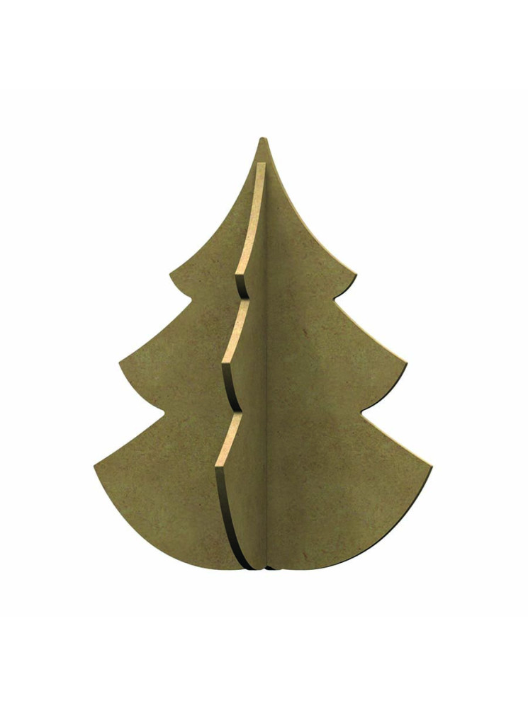 Sapins 3D - Support en bois - Gomille