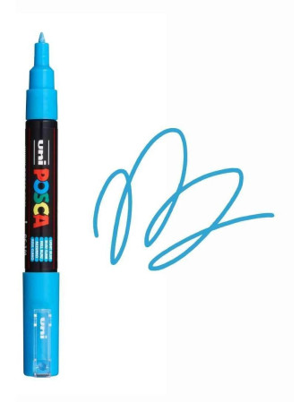 Feutre pointe fine PC-1M - Bleu Clair - Posca