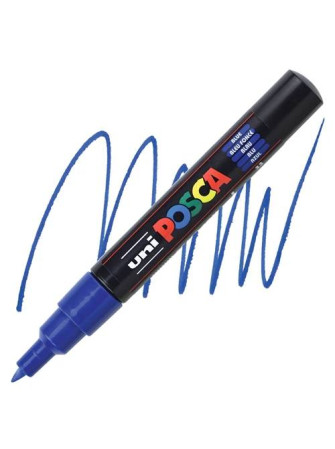 Feutre pointe fine PC-1M - Bleu Foncé - Posca