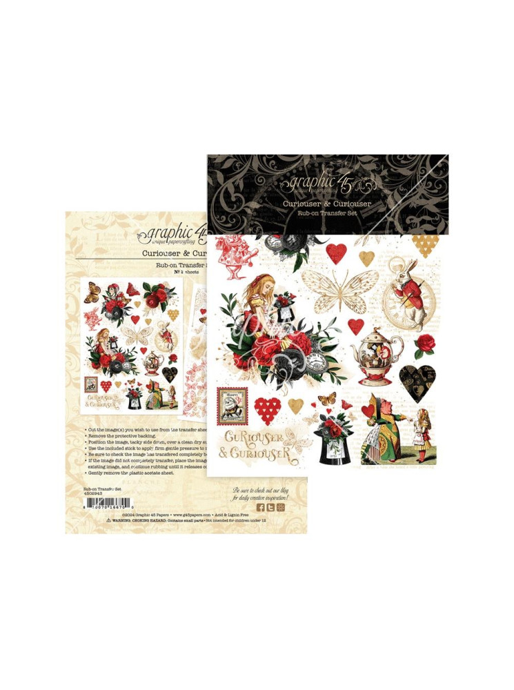 Rub'ons - Collection "Curiouser & Curiouser" - Graphic 45