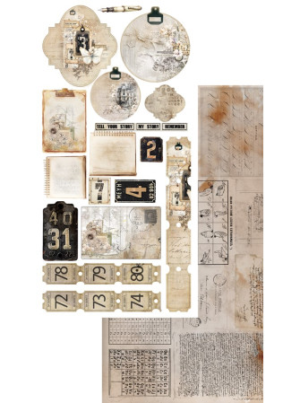 Pack de décors à découper - Etiquettes - Collection  "Natural Beauty"  - Alchemy of Art