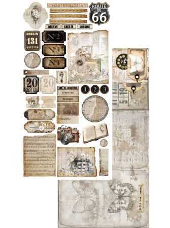 Pack de décors à découper - Etiquettes - Collection  "Natural Beauty"  - Alchemy of Art