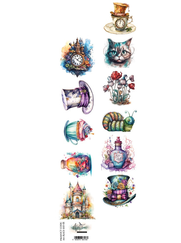 Languette de décors à découper - Collection "Alice"  - Alchemy of Art