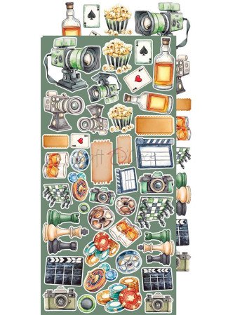 Pack de décors à découper Hobby Man - Collection  "The November Man"  - Craft O'Clock