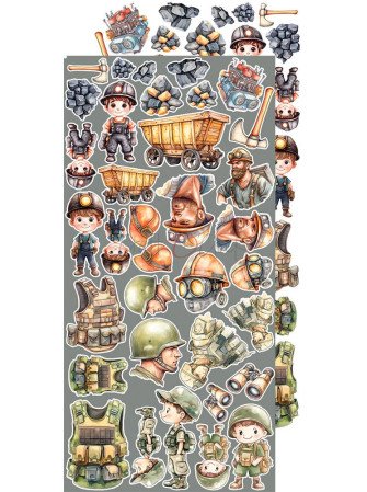 Pack de décors à découper Work Man - Collection  "The November Man"  - Craft O'Clock