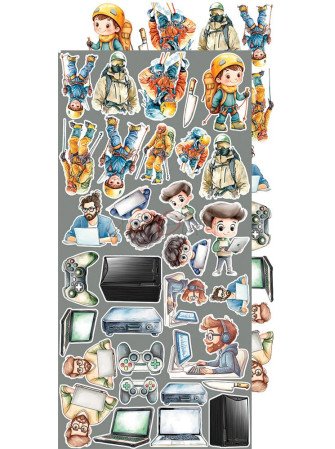Pack de décors à découper Work Man - Collection  "The November Man"  - Craft O'Clock