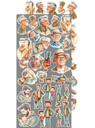 Pack de décors à découper Work Man - Collection  "The November Man"  - Craft O'Clock