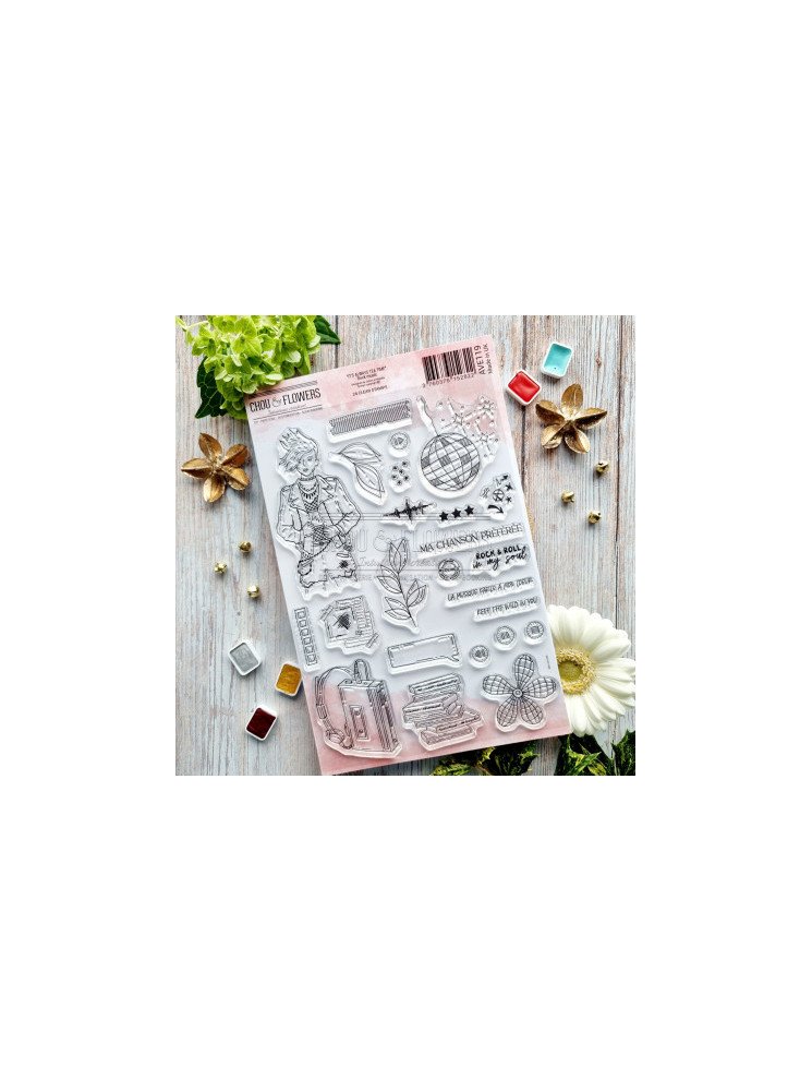 Tampons clear - Rock music - Collection "It's always tea time" - Chou & Flowers