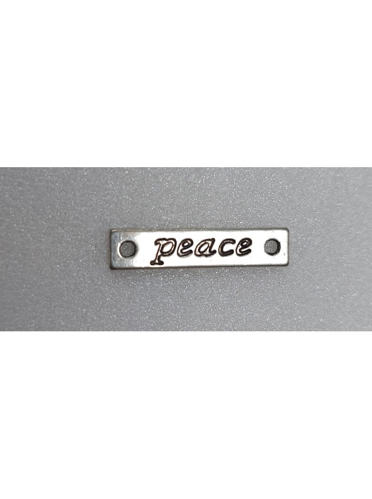 Plaque en métal argenté - Peace - Scrapberry's