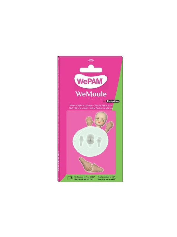 Moule silicone petit visages et mains - Wepam
