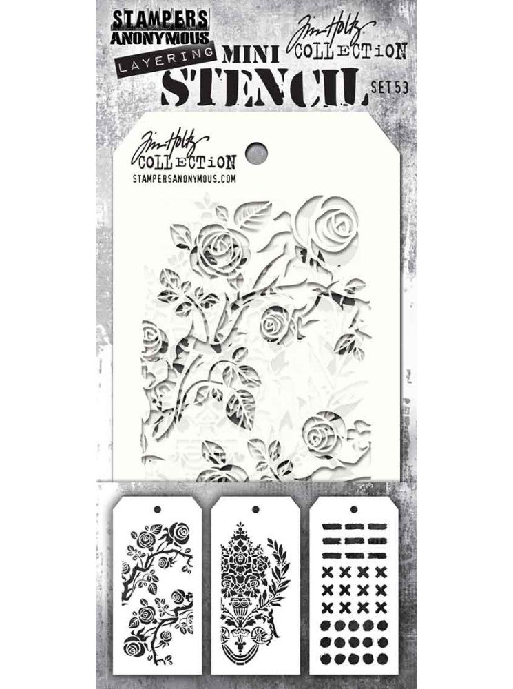 53 - Set 3 stencils - Tim Holtz - Stampers Anonymous