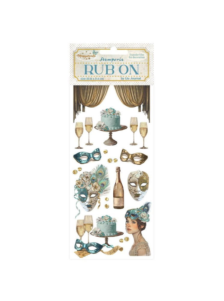 Rub'ons - masks - Romantic Collection "Masquerade" - Stamperia