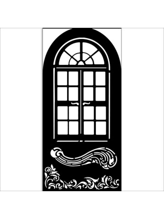 Window - Stencils - Romantic Collection "Masquerade" - Stamperia