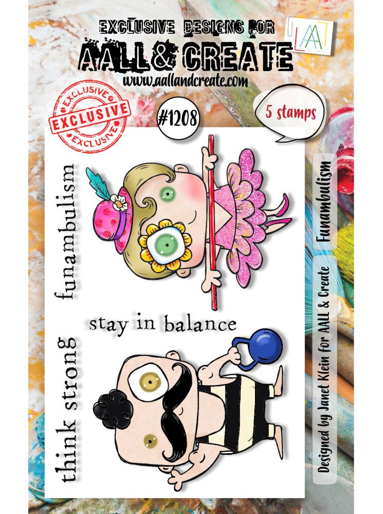 Tampon clear N° 1208 : Funambulism - Collection "Circus" - Aall & create