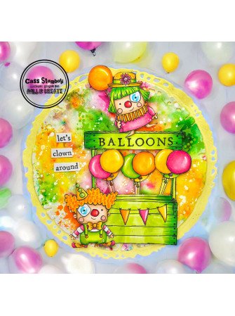 Tampon clear N° 1209 : Clown Around - Collection "Circus" - Aall & create