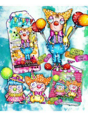 Tampon clear N° 1209 : Clown Around - Collection "Circus" - Aall & create