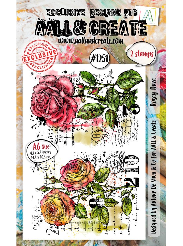 Tampon clear N° 1251 : Rosey Daze - Aall & create