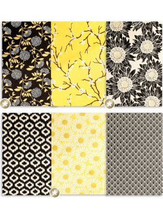 Papier Lokta Imprimés - Or & Noir - La Collection Népalaise - Artemio