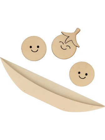 Lot de 4 formes en bois -...