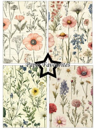 Pack papiers A5 - Collection "Wild Flovers" - Paper Favourites