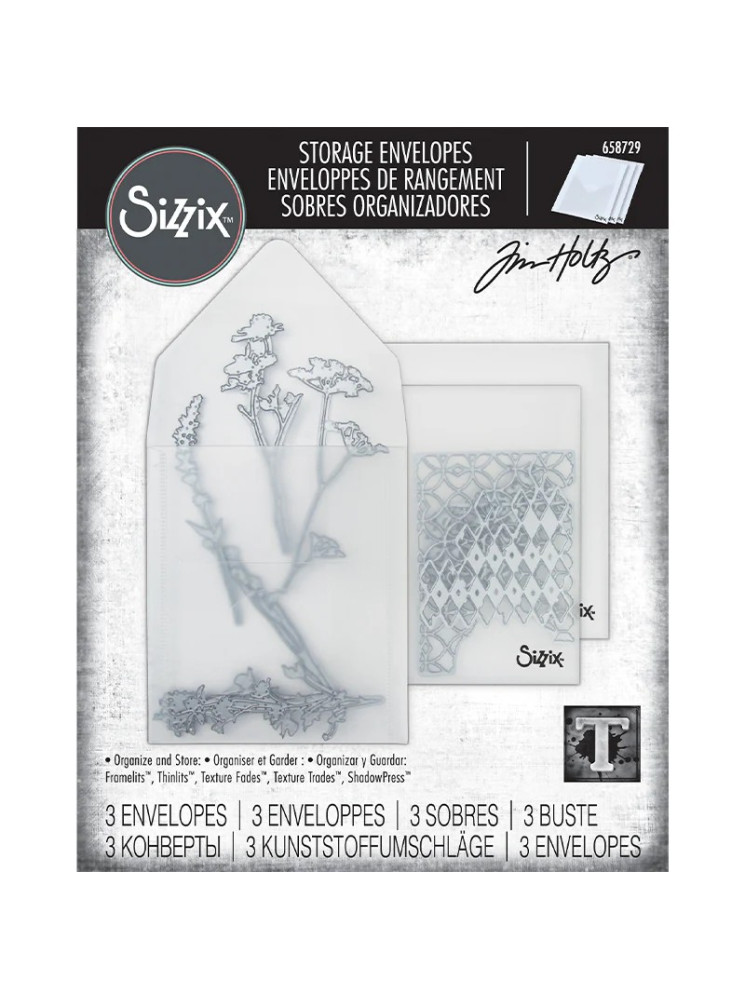 Lot de 3 Enveloppes de rangement pour dies - Sizzix