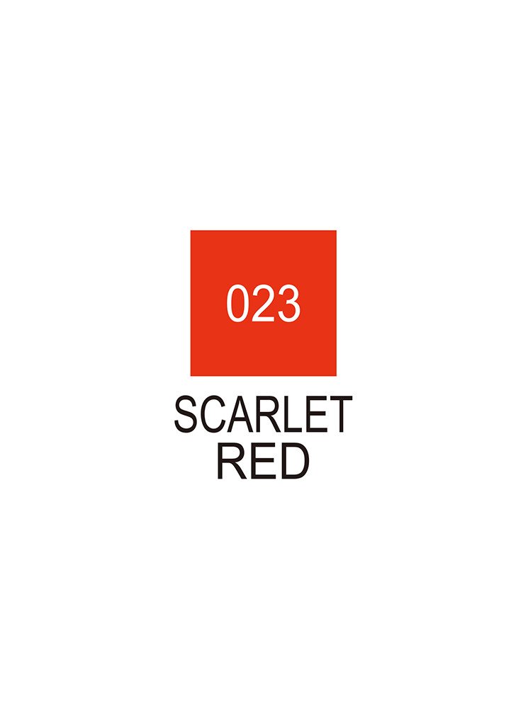 Scarlet Red - 023 - Clean Color Real Brush - Kuretake