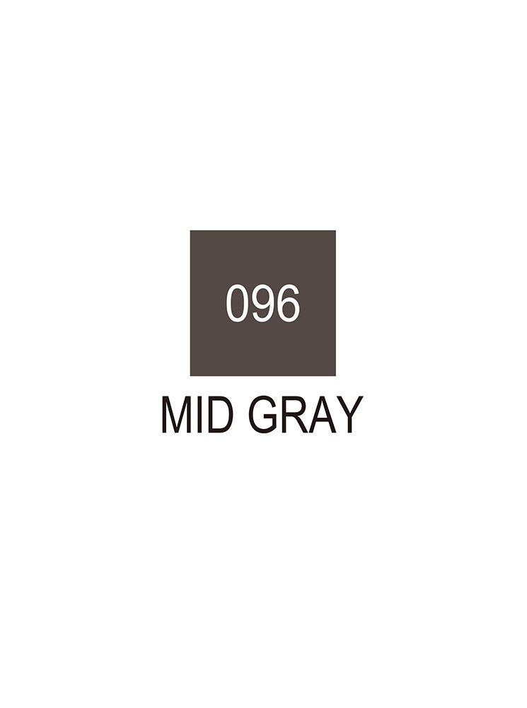Mid Gray - 096 - Clean Color Real Brush - Kuretake