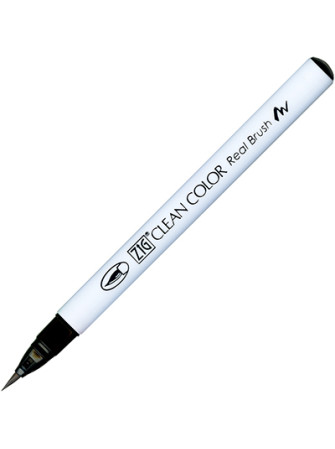 Black - 010 - Clean Color Real Brush - Kuretake