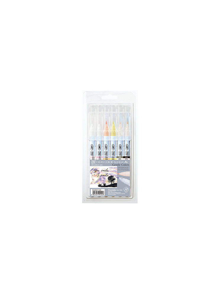 Set de 12 Clean Color Real Brush - Gentle Colors - Kuretake