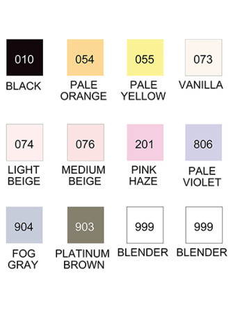 Set de 12 Clean Color Real Brush - Gentle Colors - Kuretake