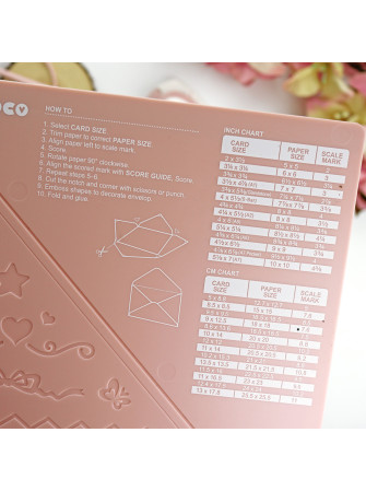 Plaque de rainurage + enveloppe 14 x 17 cm - Scoring board - Rita Rita