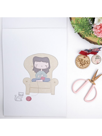 Pack papiers A4  - Collection "la SRA LOLA" - Alua Cid - Rita Rita