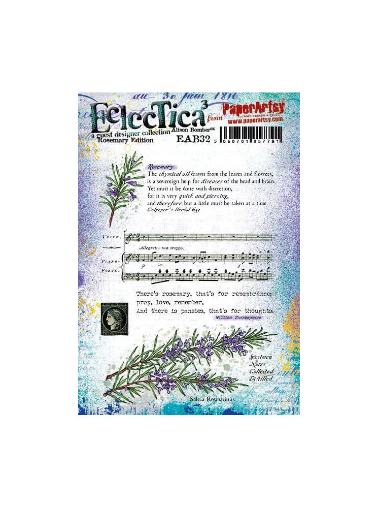 Tampon cling - Alison Bomber 32 - Collection Eclectica - PaperArtsy