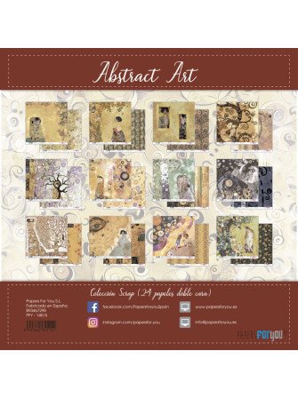 Pack papiers 20 x 20 cm - Collection "Abstract Art" - Papers For You